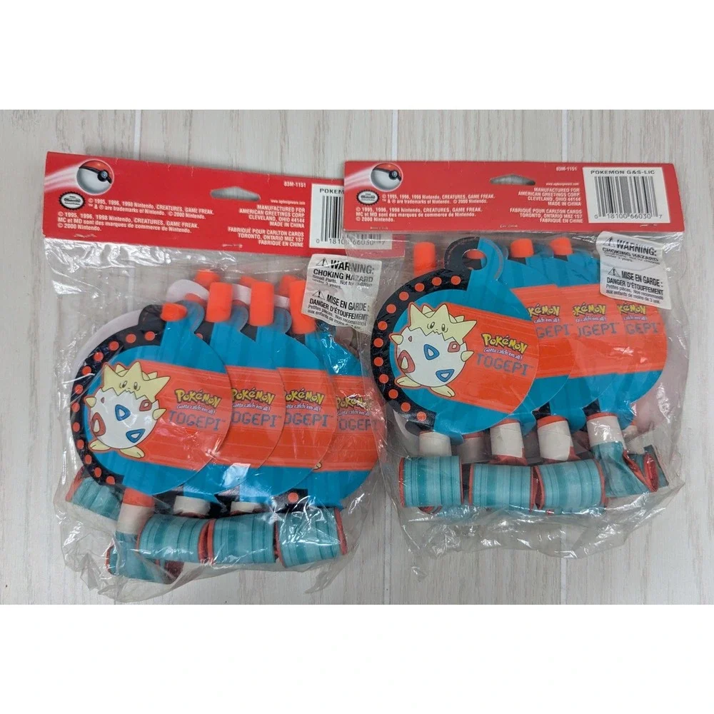 DesignWare Pokemon Party Favors 16 Blue Togepi Vintage Medallion Blow-outs
